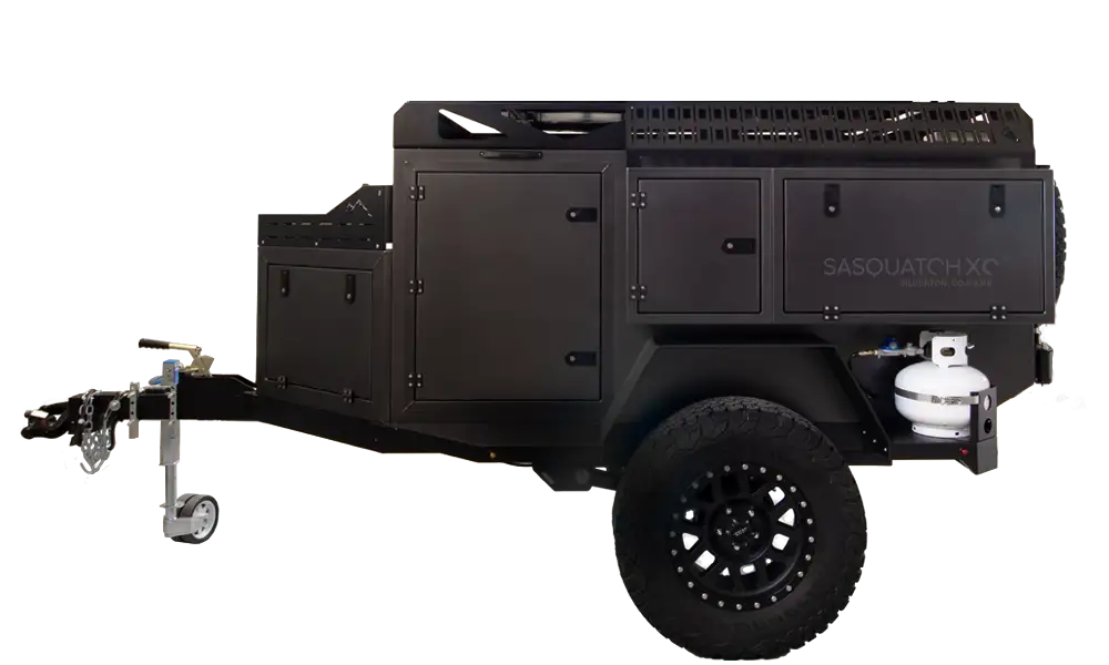 A cutout of the Smuggler Offroad Trailer in black
